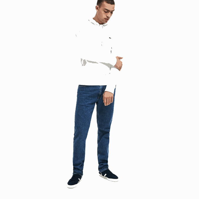 blanco 001 VVL0A736 hombres Lacoste sudadera con capucha