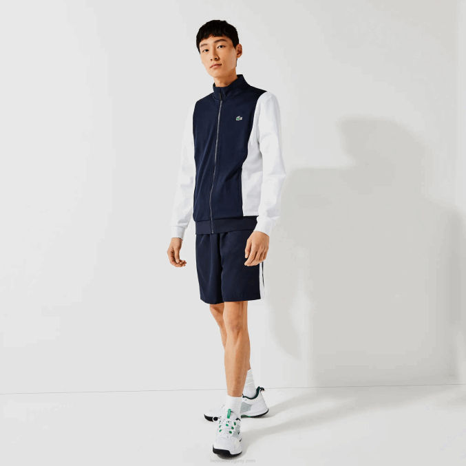 blanco azul marino r20 VVL0A1205 hombres Lacoste sudadera sport piqué cremallera
