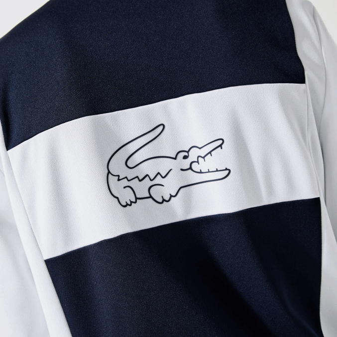 blanco azul marino r20 VVL0A1205 hombres Lacoste sudadera sport piqué cremallera