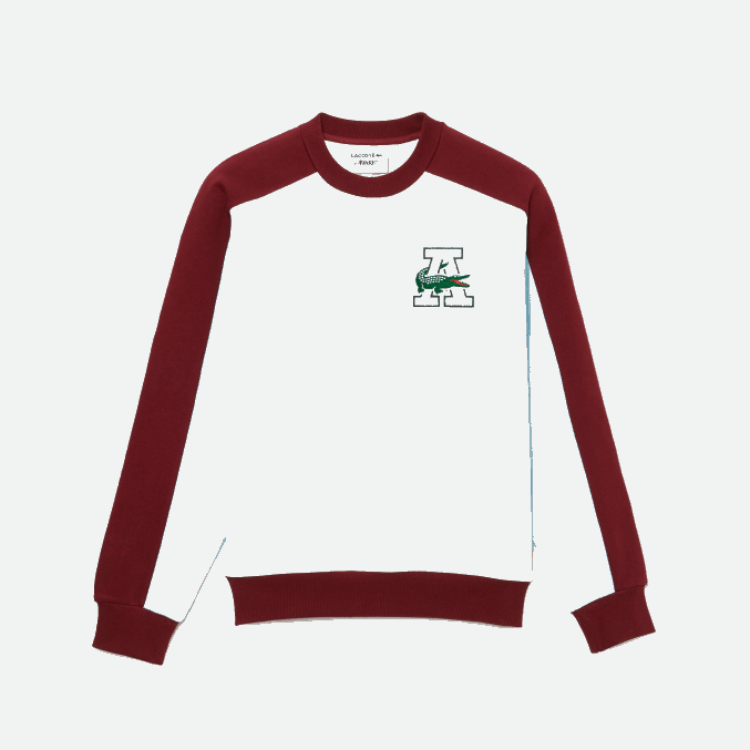 blanco burdeos nfb VVL0A1183 hombressudadera lacoste x wake ny de algodón con diseño colour block
