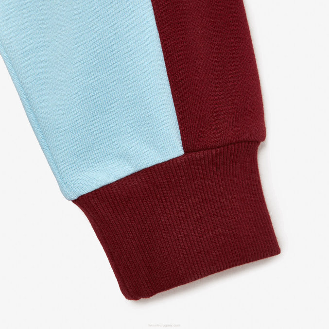blanco burdeos nfb VVL0A1183 hombressudadera lacoste x wake ny de algodón con diseño colour block