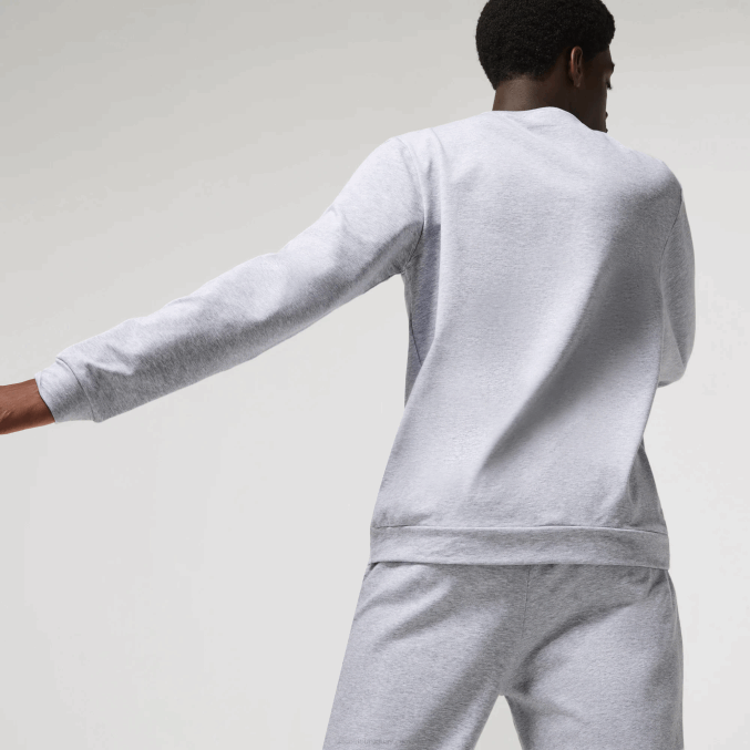 gris chino blanco w9d VVL0A1222 hombres Lacoste sudadera interior de felpa de algodón estampada