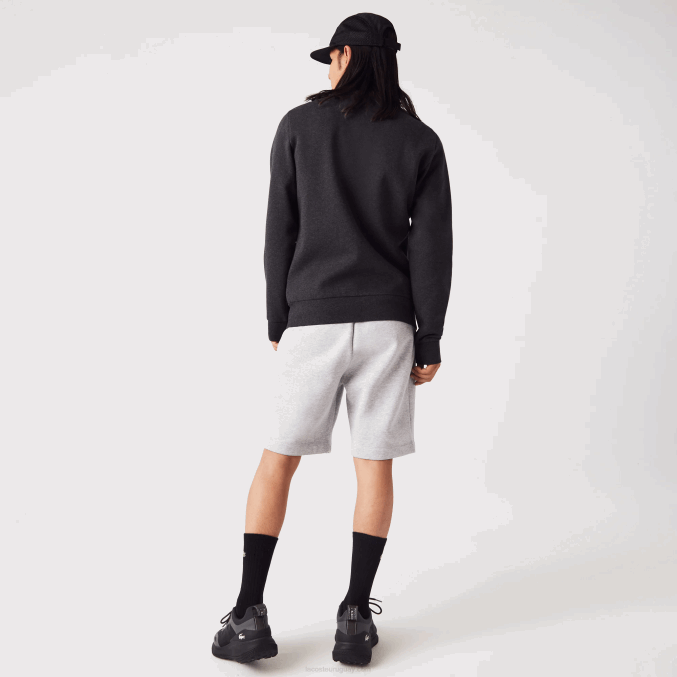 gris el6 VVL0A1271 hombres Lacoste sudadera regular fit de felpa cepillada con cremallera