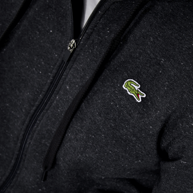 gris h88 VVL0A1126 hombres Lacoste sudadera con capucha deportiva ligera de dos materiales