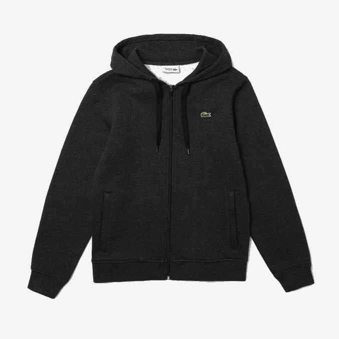 gris h88 VVL0A1126 hombres Lacoste sudadera con capucha deportiva ligera de dos materiales