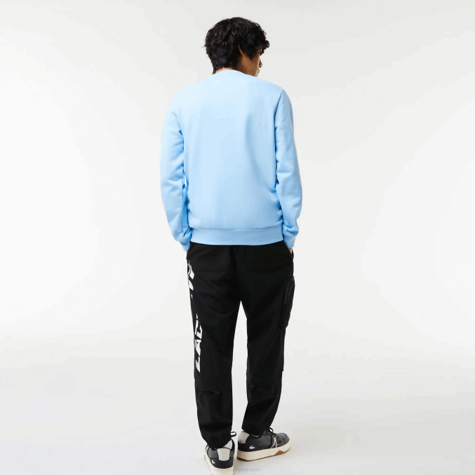 hbp azul VVL0A990 hombres Lacoste sudadera con insignia de algodón orgánico