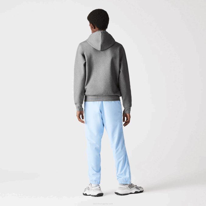 lomo gris 1vq VVL0A1178 hombres Lacoste sudadera con cremallera y capucha en mezcla de algodón