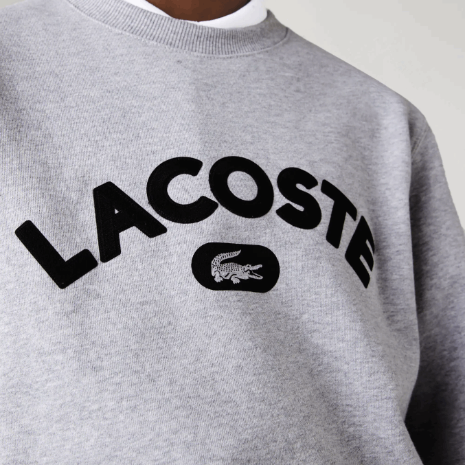 lomo gris cca VVL0A1161 hombres Lacoste sudadera con cuello redondo y logo