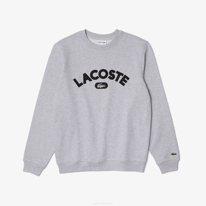 lomo gris cca VVL0A1161 hombres Lacoste sudadera con cuello redondo y logo