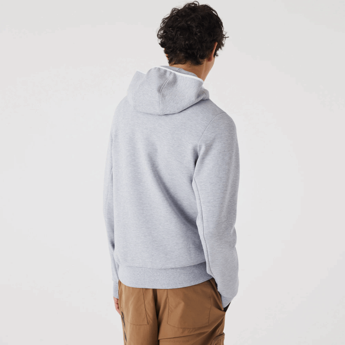 lomo gris cca VVL0A1224 hombres Lacoste sudadera con capucha de ajuste clásico
