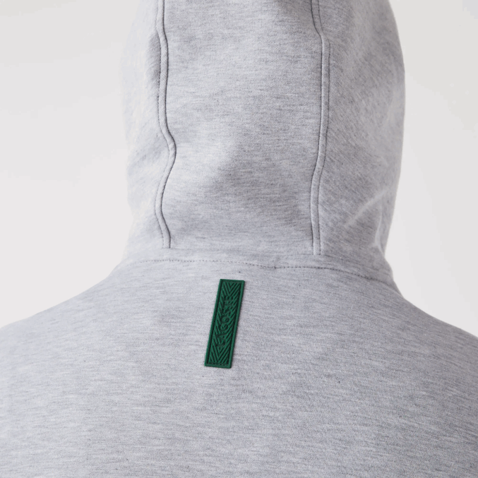 lomo gris cca VVL0A1224 hombres Lacoste sudadera con capucha de ajuste clásico
