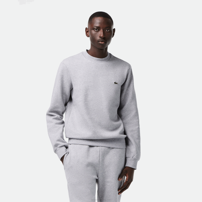 lomo gris cca VVL0A287 hombres Lacoste sudadera de algodón orgánico peinado