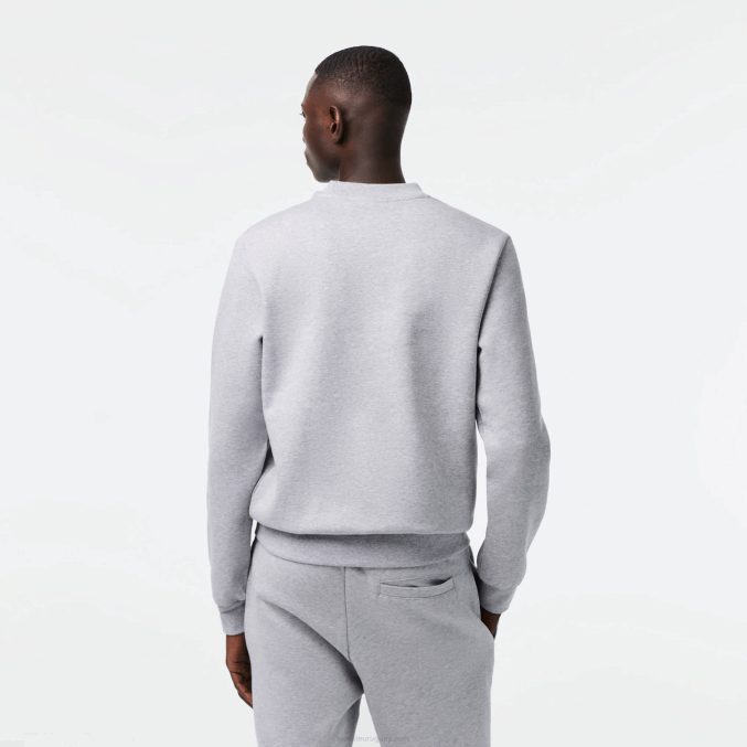 lomo gris cca VVL0A287 hombres Lacoste sudadera de algodón orgánico peinado