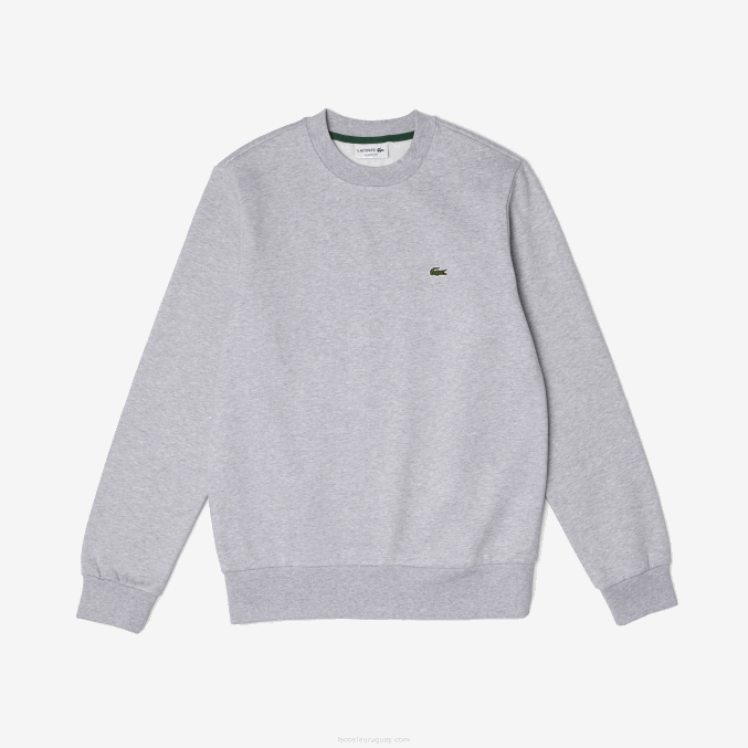 lomo gris cca VVL0A287 hombres Lacoste sudadera de algodón orgánico peinado