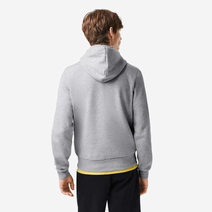 lomo gris cca VVL0A288 hombres Lacoste sudadera con capucha de algodón orgánico
