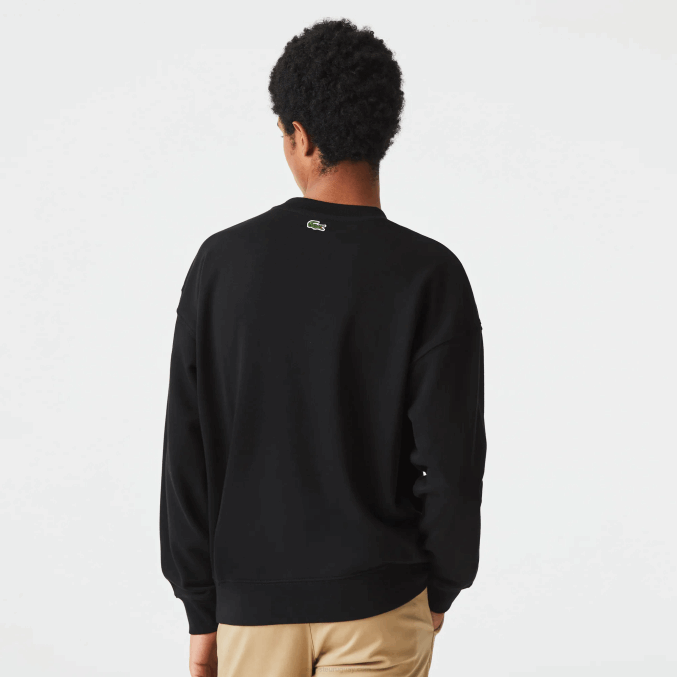 negro 031 VVL0A1010 hombres Lacoste sudadera holgada con monograma de la marca