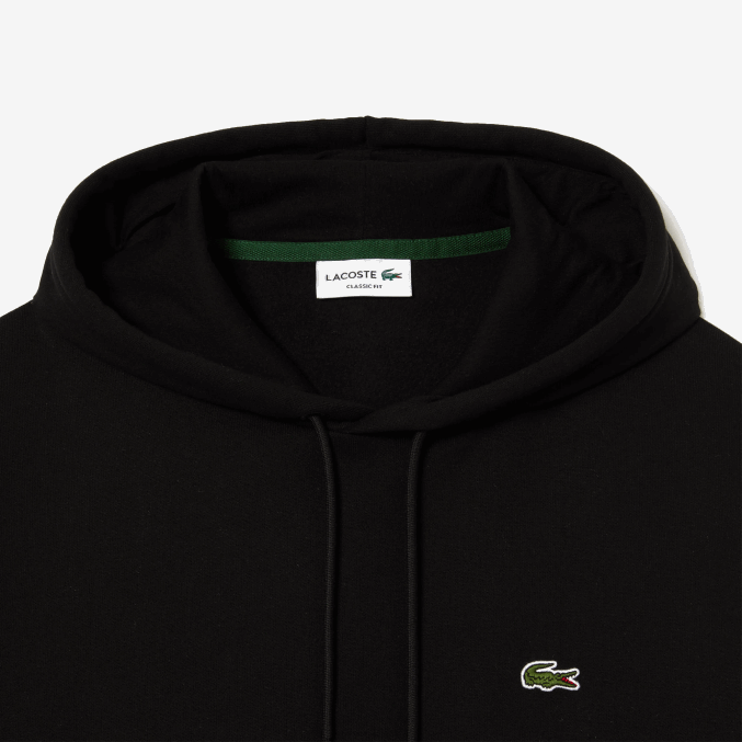 negro 031 VVL0A266 hombres Lacoste sudadera con capucha de algodón orgánico