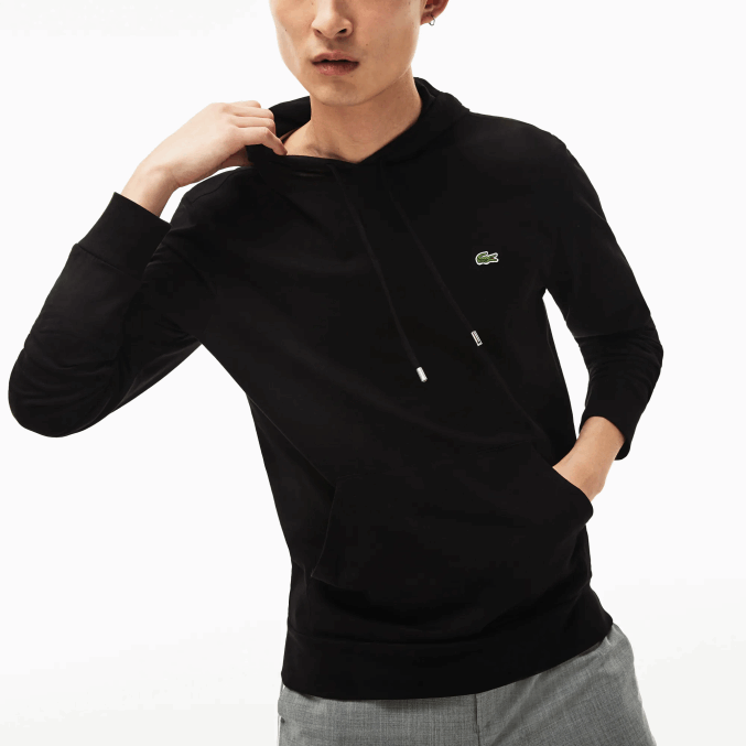 negro 031 VVL0A673 hombres Lacoste sudadera con capucha
