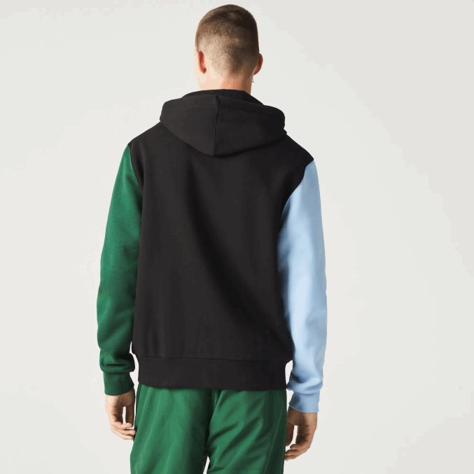 negro azul verde ueh VVL0A1081 hombres Lacoste sudadera con cremallera y capucha de corte clásico