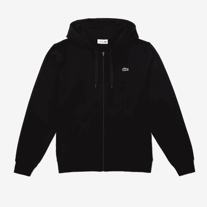 negro c31 VVL0A947 hombres Lacoste sudadera con capucha deportiva ligera de dos materiales