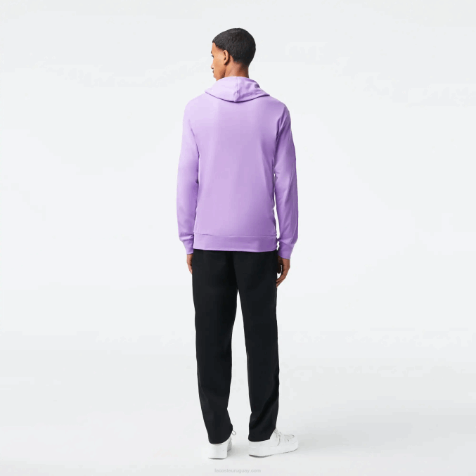 púrpura gfu VVL0A790 hombres Lacoste sudadera con capucha