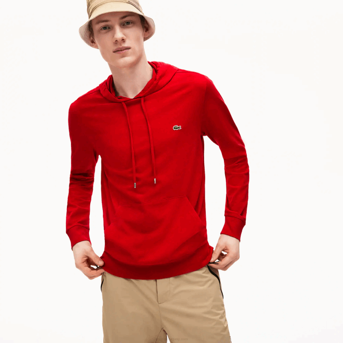 rojo 240 VVL0A620 hombres Lacoste sudadera con capucha