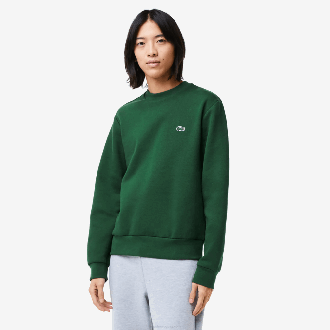 verde 132 VVL0A281 hombres Lacoste sudadera de algodón orgánico peinado