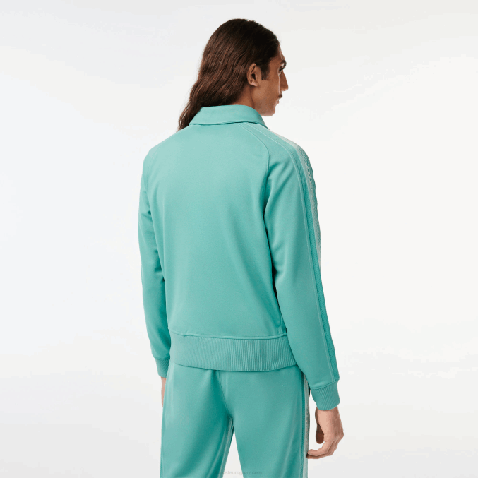 verde 3a4 VVL0A30 hombres Lacoste sudadera regular fit de piqué con cremallera