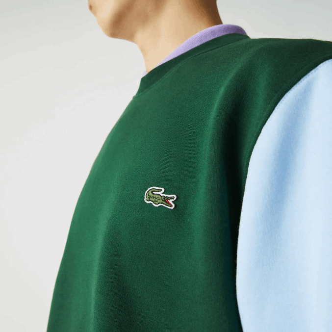 verde negro azul ug6 VVL0A1096 hombres Lacoste sudadera de felpa cepillada