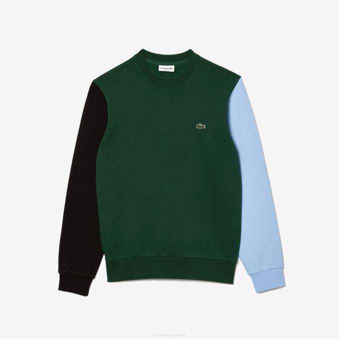 verde negro azul ug6 VVL0A1096 hombres Lacoste sudadera de felpa cepillada