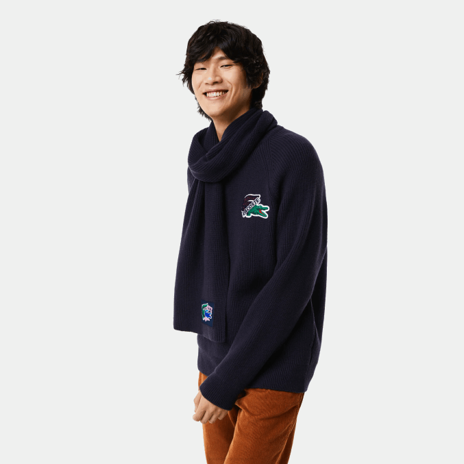 azul marino 166 VVL0A1380 hombres Lacoste suéter de cocodrilo