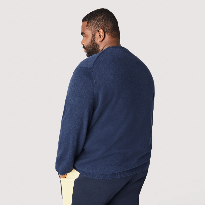 lomo azul 3gf VVL0A1325 hombres Lacoste jersey de algodón orgánico con cuello de pico