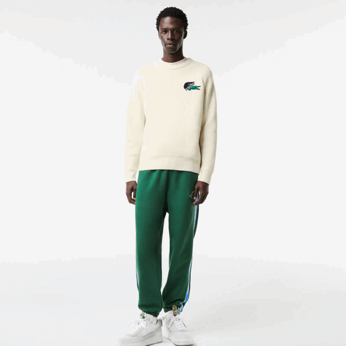 xfj blanco VVL0A1381 hombres Lacoste suéter de cocodrilo