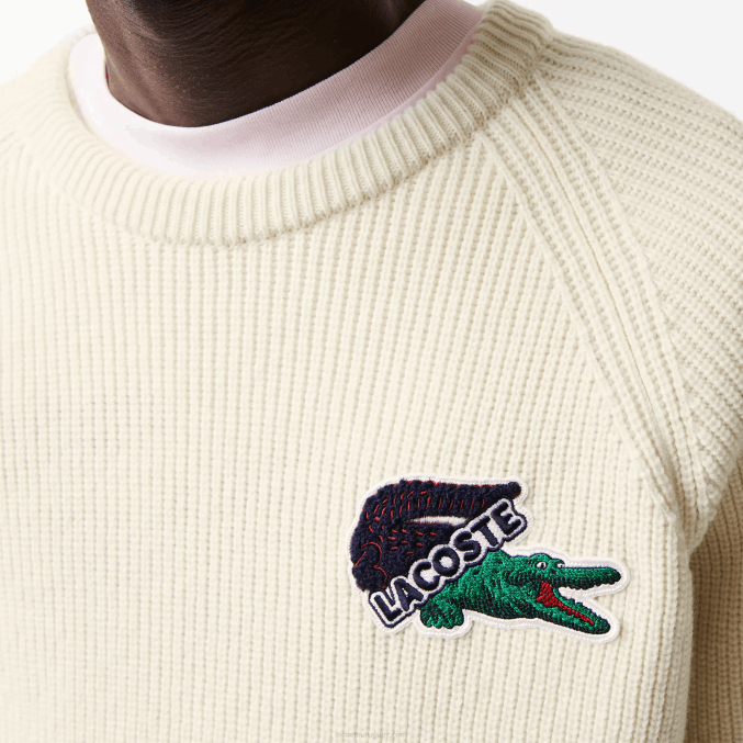 xfj blanco VVL0A1381 hombres Lacoste suéter de cocodrilo
