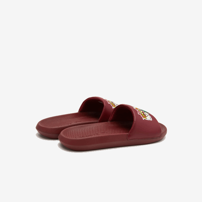 amr amarillo burdeos VVL0A1774 hombres Lacoste chanclas sintéticas de cocodrilo