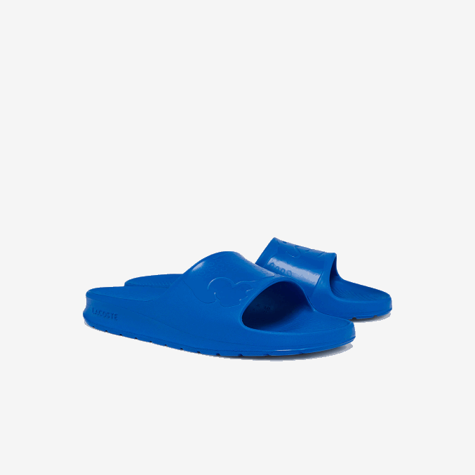 azul 11c VVL0A1812 hombres Lacoste chanclas sintéticas croco 2.0 con logo