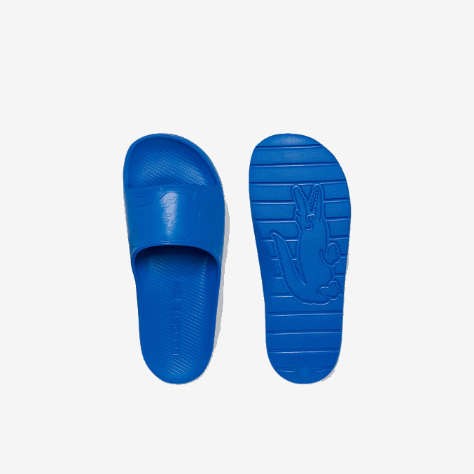 azul 11c VVL0A1812 hombres Lacoste chanclas sintéticas croco 2.0 con logo
