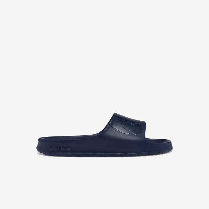 azul marino 95k VVL0A1832 hombres Lacoste chanclas de piel sintética croco 2.0 con correa del logo