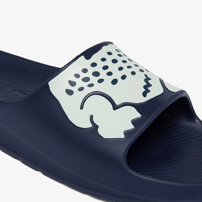 azul marino y blanco 092 VVL0A1755 hombres Lacoste chanclas sintéticas croco 2.0