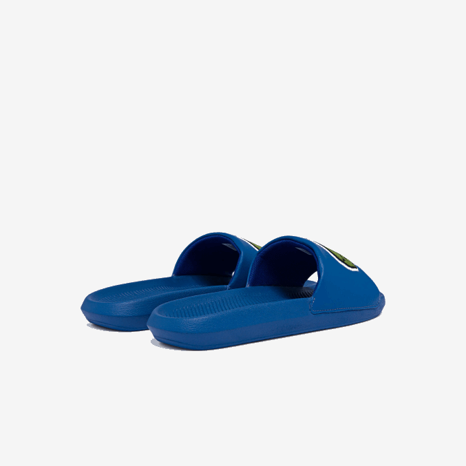 azul verde bg3 VVL0A1773 hombres Lacoste chanclas sintéticas de cocodrilo con tira del logo