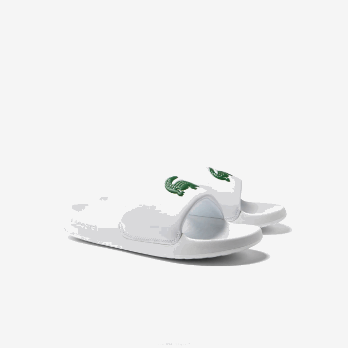 blanco/verde 082 VVL0A1728 hombres Lacoste chanclas sintéticas croco 1.0