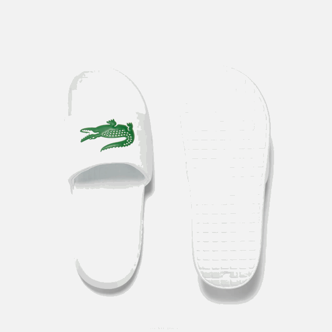 blanco/verde 082 VVL0A1728 hombres Lacoste chanclas sintéticas croco 1.0