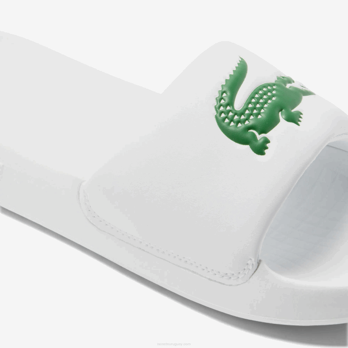 blanco/verde 082 VVL0A1728 hombres Lacoste chanclas sintéticas croco 1.0