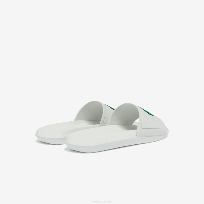 blanco/verde 082 VVL0A1819 hombres Lacoste chanclas sintéticas repelentes al agua croco