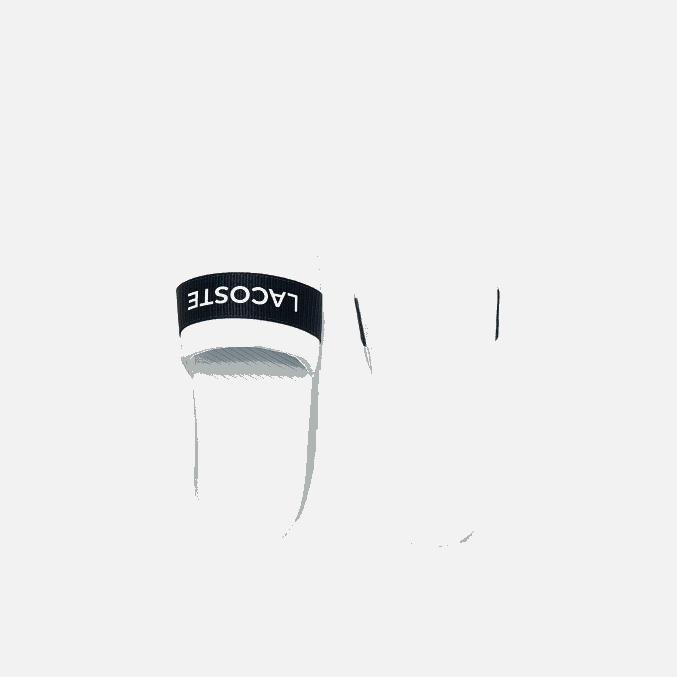 blanco y azul marino 042 VVL0A1776 hombres Lacoste chanclas de tejido de cocodrilo con logo