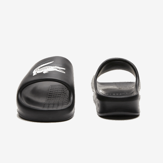 negro y blanco roto 454 VVL0A1740 hombres Lacoste Serve slide 2.0 evo diapositivas sintéticas colorblock