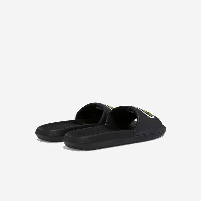 negro y verde 1b4 VVL0A1808 hombres Lacoste chanclas sintéticas de cocodrilo