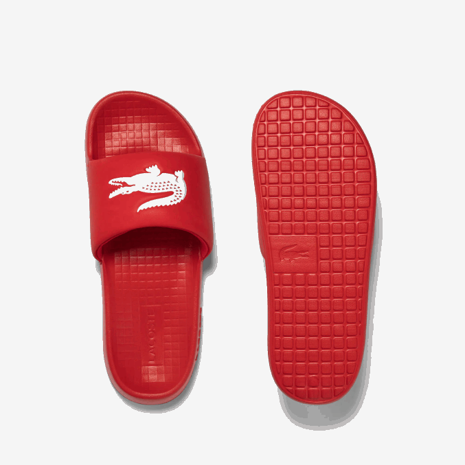 rojo blanco 17k VVL0A1729 hombres Lacoste chanclas sintéticas croco 1.0