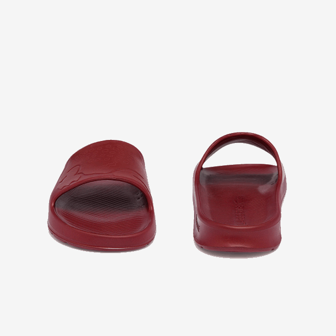 rojo oscuro dr2 VVL0A1813 hombres Lacoste chanclas sintéticas croco 2.0 con logo