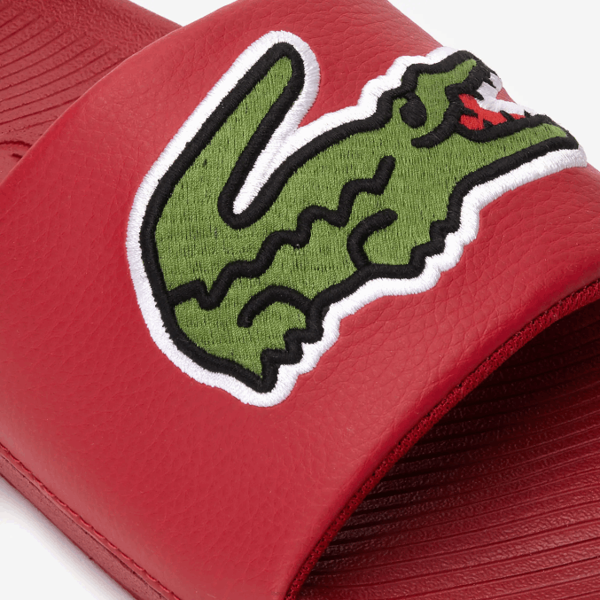 rojo verde t2q VVL0A1810 hombres Lacoste chanclas sintéticas de cocodrilo
